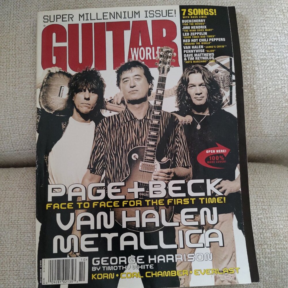 Guitar world magazine Page, Beck, Van Halen, and Metallica